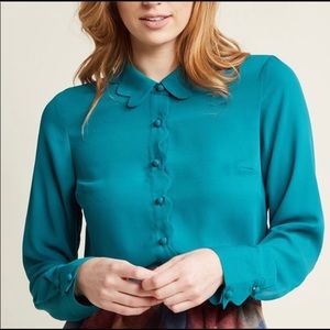 ModCloth Teal Blouse